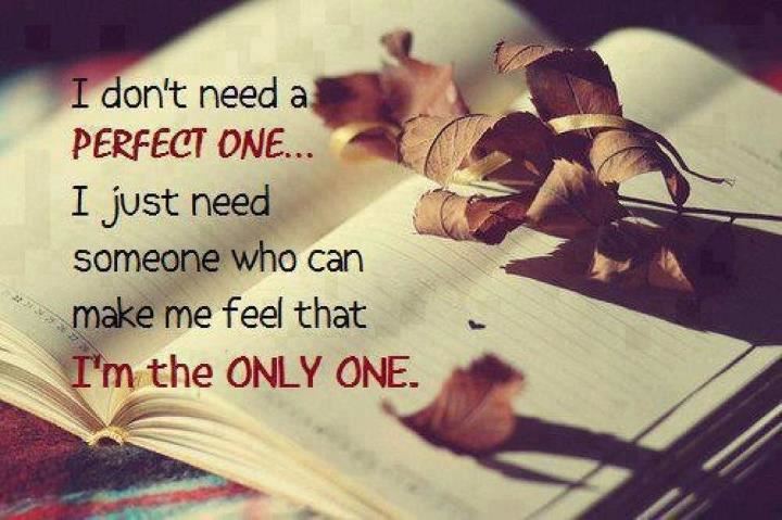 I Dont Need A Perfect One I Just Need Someone Who